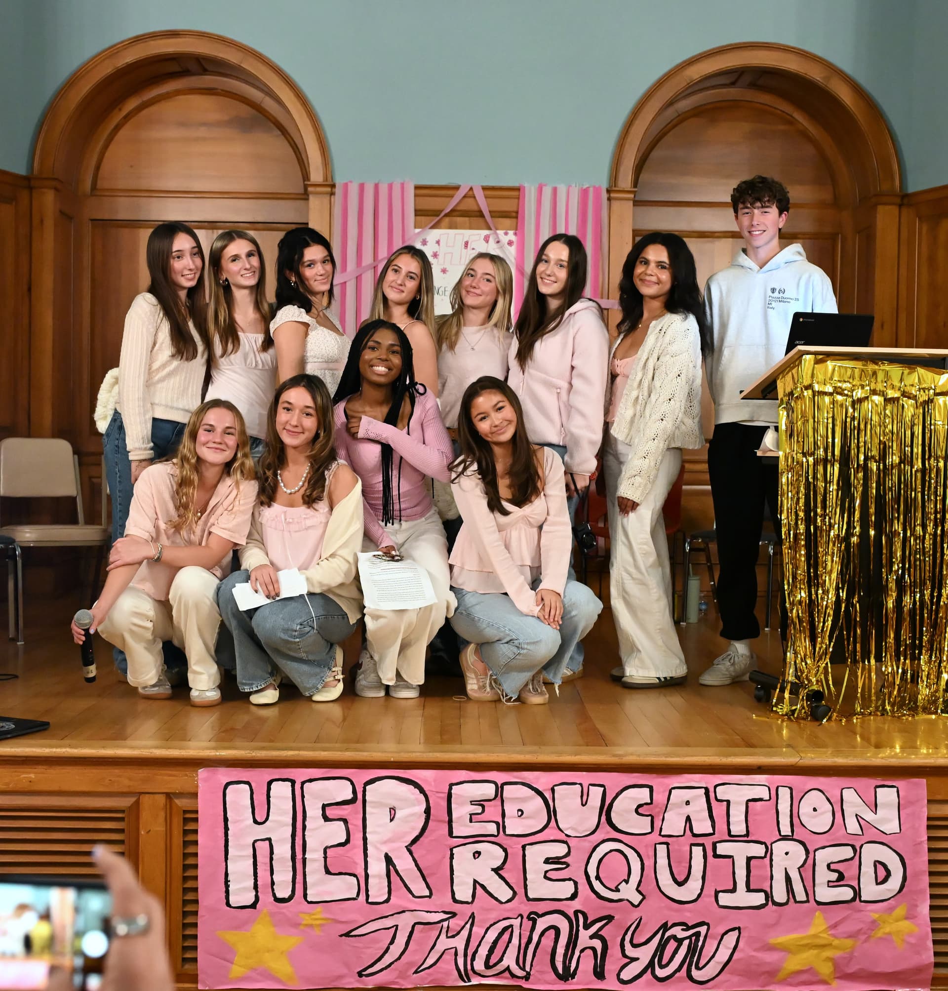 HER Club event - students on stage