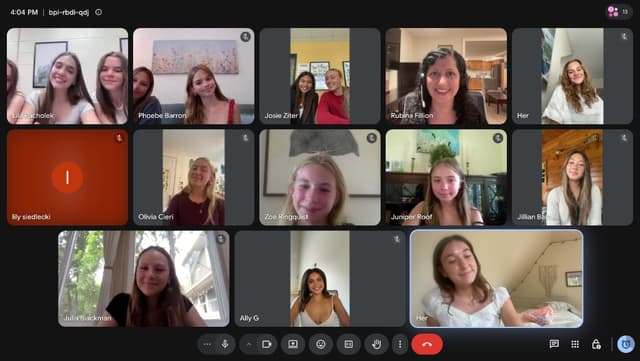 Screenshot from the HER AMA with Rubina Fillion on Google Meet