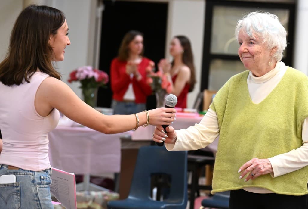 Founder Amelie Fairweather with Madeleine Kunin