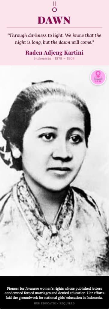History by HER bookmark — Raden Adjeng Kartini