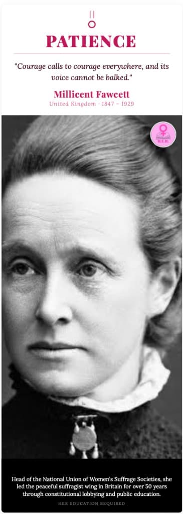 History by HER bookmark — Millicent Fawcett