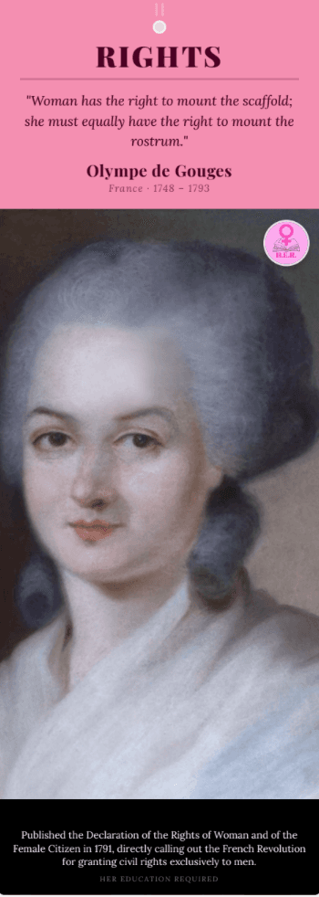 History by HER bookmark — Olympe de Gouges